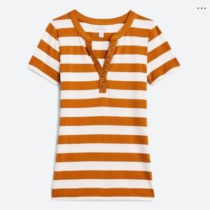 Market & Spruce Joanne Ribbed Knit Henley